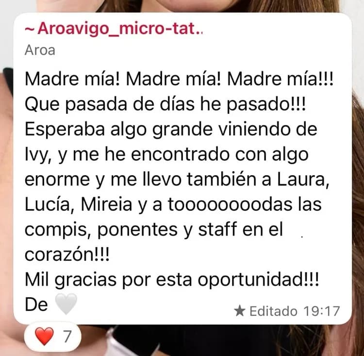 Reseña por WhatsApp de una asistente de Evoluciona sobre la formación para salones de belleza (1)