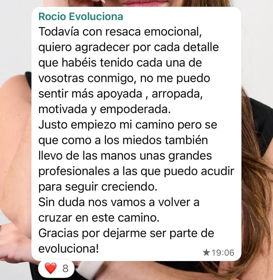 Reseña por WhatsApp de una asistente de Evoluciona sobre la formación para salones de belleza (3)